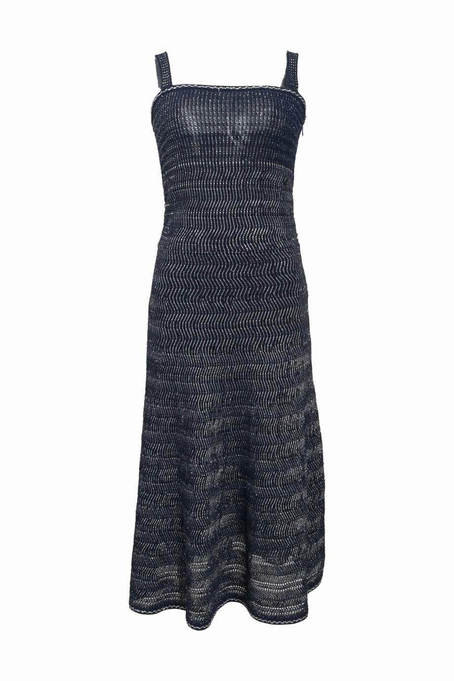 [WW40629] Chanel | Midi Dress Lace Detail