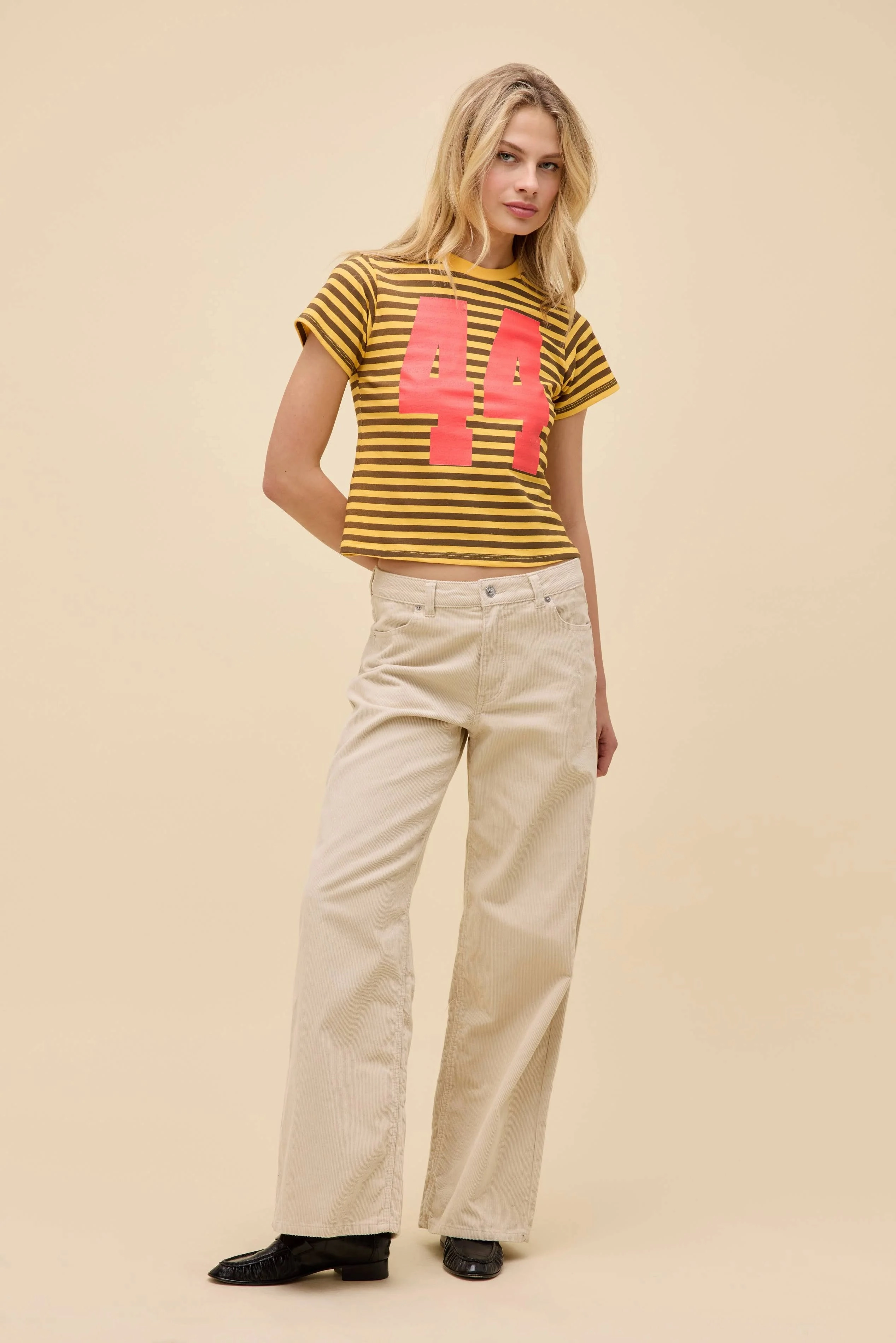 Reinforced Seams Stay Cool Technology 44 Striped Vintage Tee