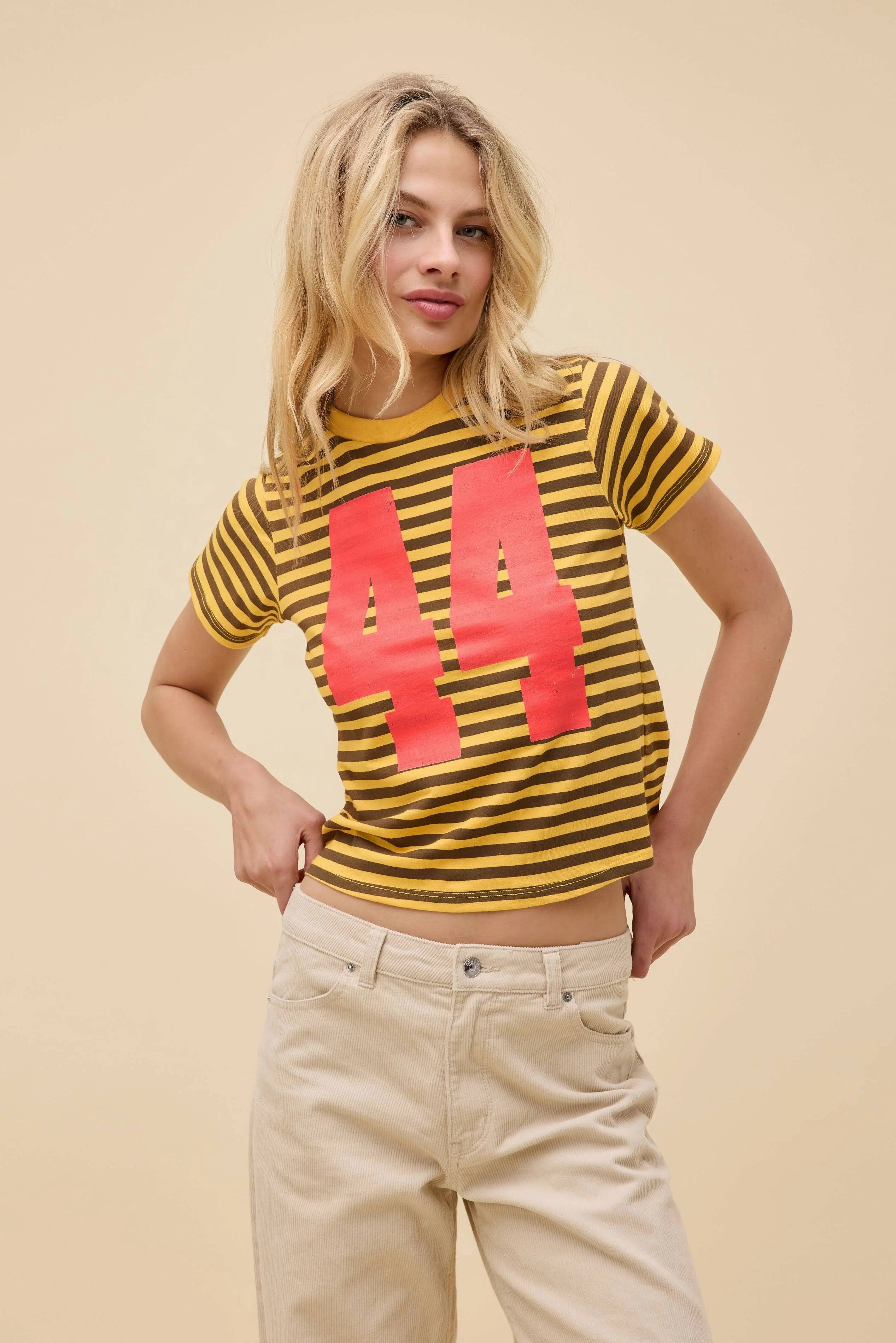 44 Striped Vintage Tee Antimicrobial Finish
