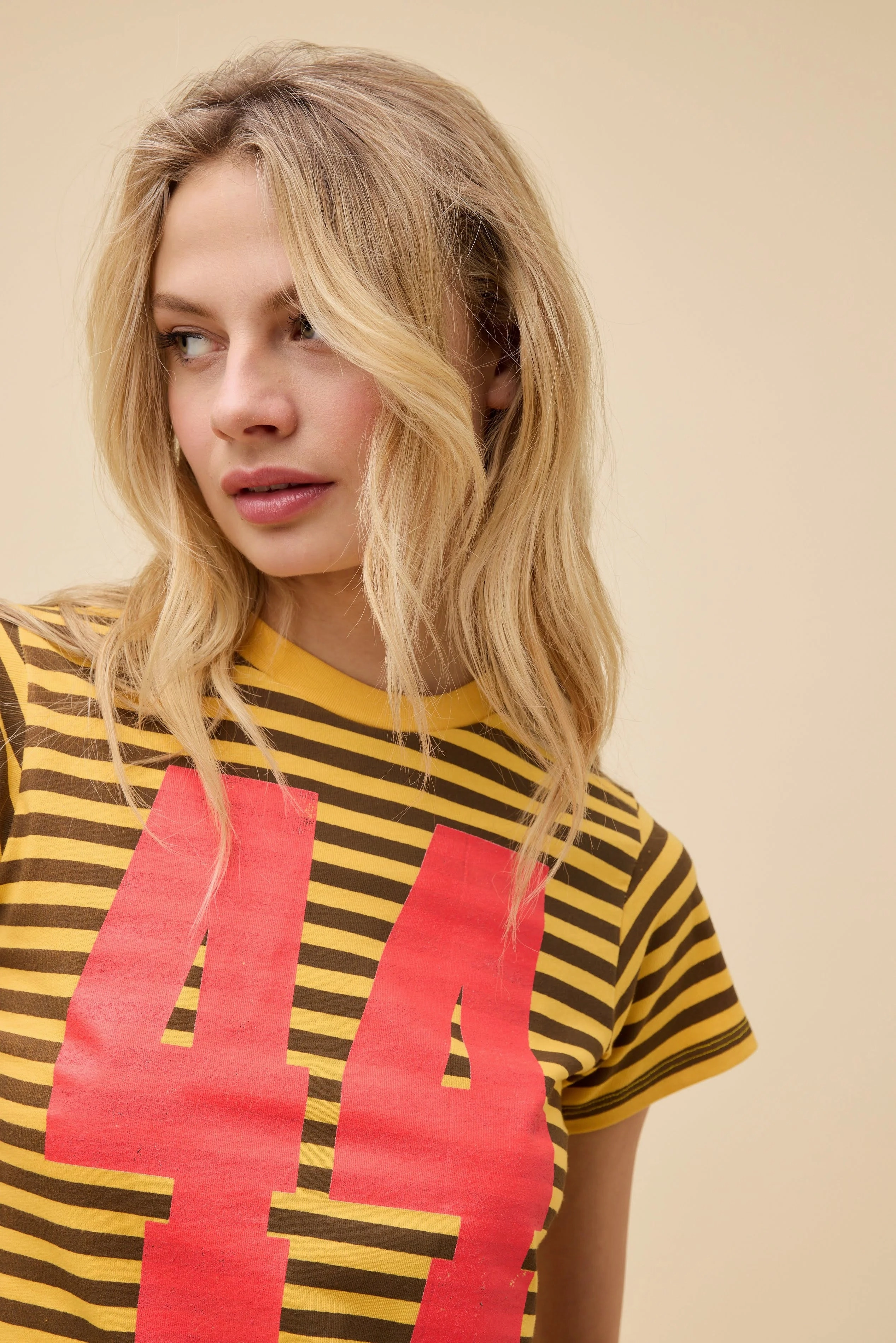 Layered Collar 44 Striped Vintage Tee