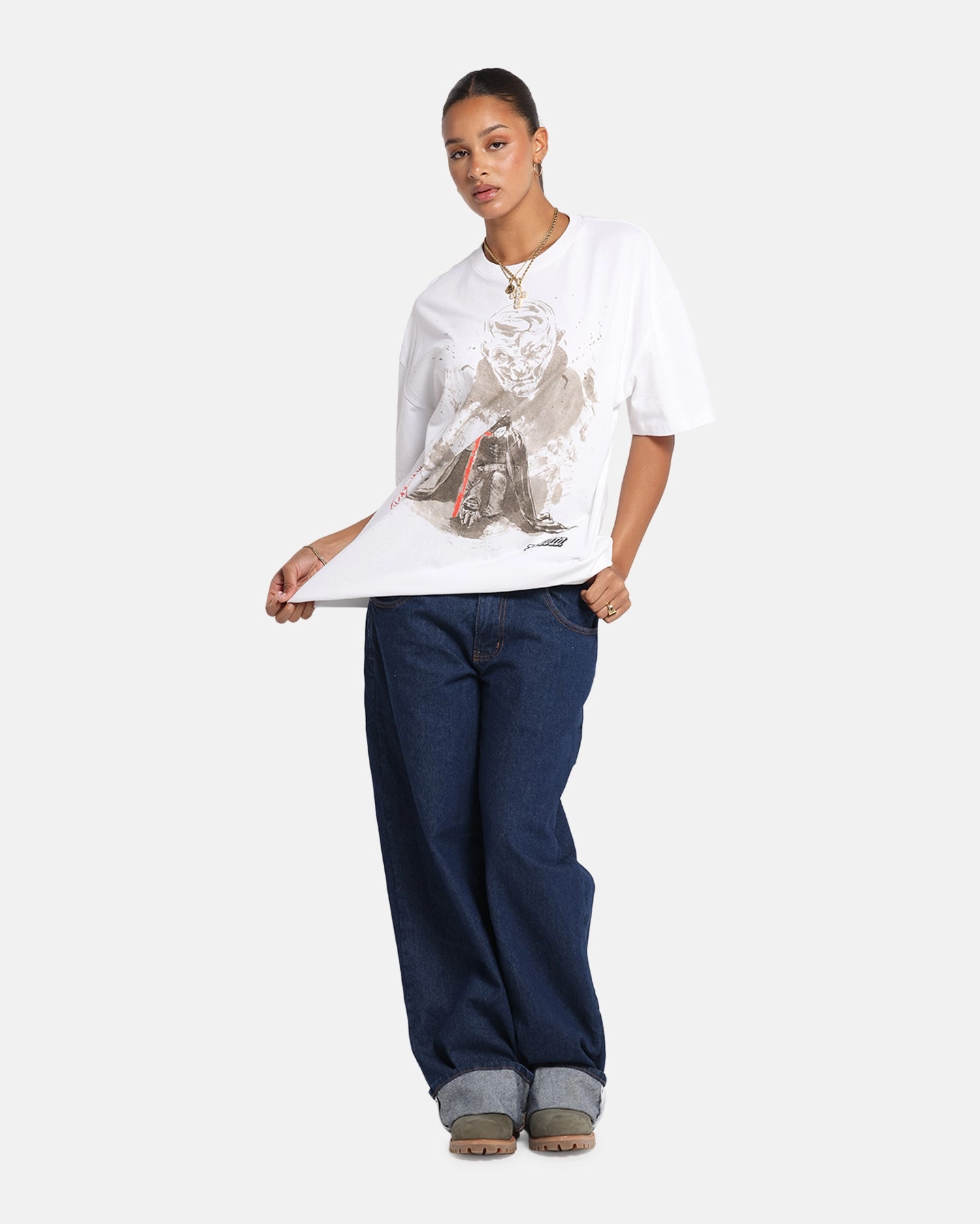 LightweightTexture 73 Studio Star Wars Takumi Last Jedi Vintage T-Shirt White