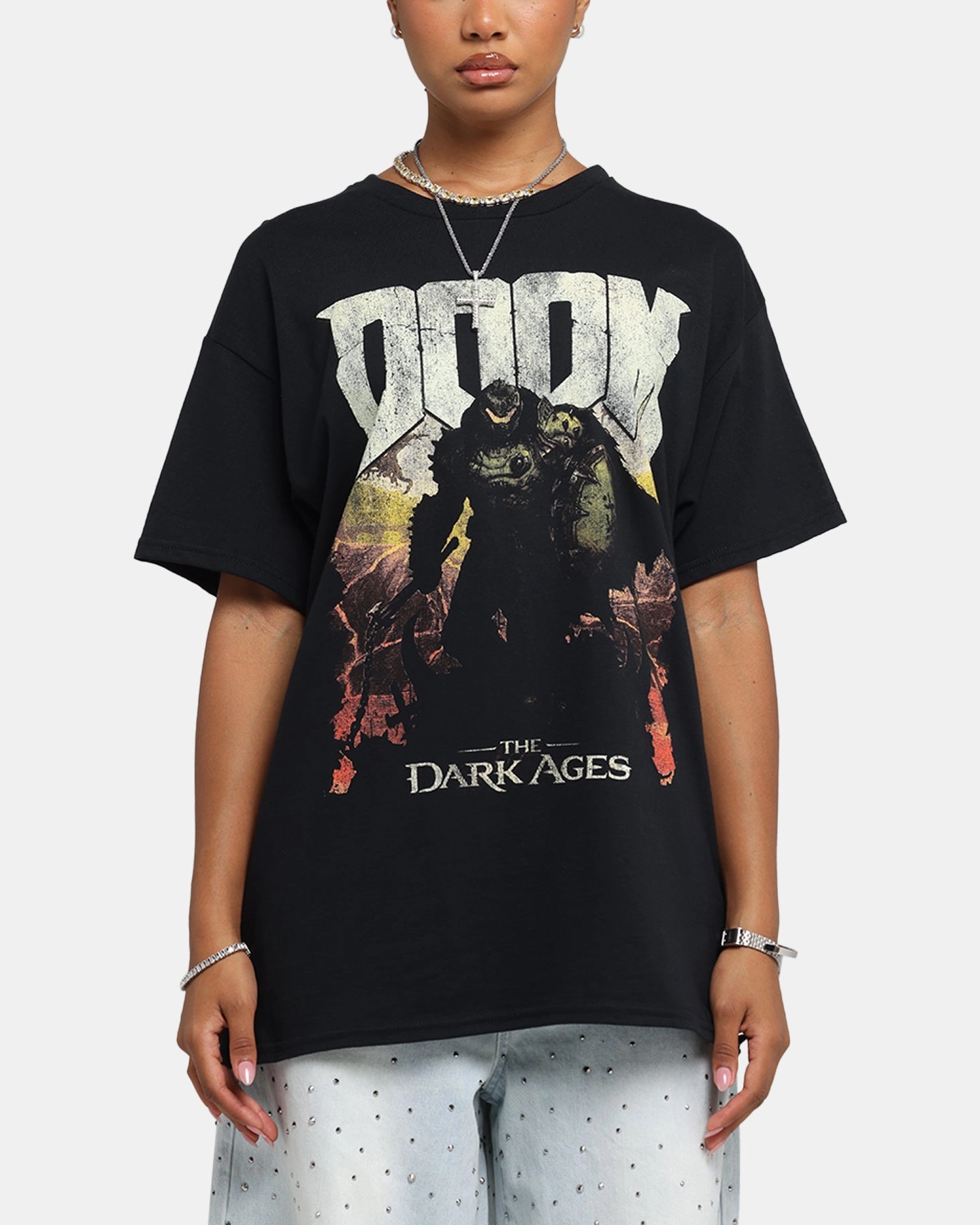 73 Studio X Doom Dark Ages T-Shirt Black FlexibleRibbedTrims