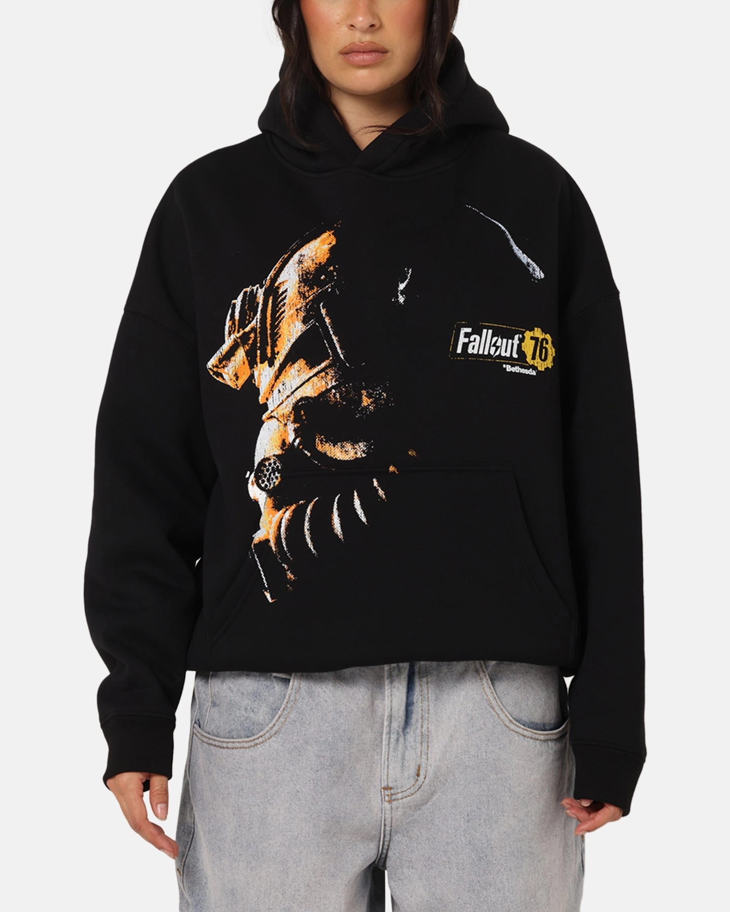 LightReflectiveTrim Reflective Trim 73 Studio X Fallout '76 Fallout Premium Hoodie Black