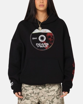 73 Studio X Gears Of War '08 Gears 2 Disc Premium Hoodie Black HighElasticity Thread Moisture Control Lining