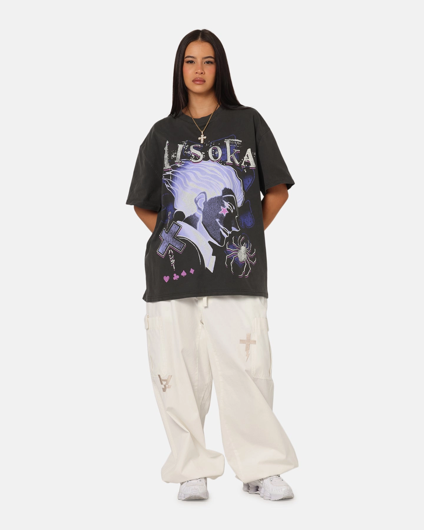 DoubleLayeredFabric 73 Studio X  Hunter X Hunter Hisoka Heavyweight T-Shirt Black Wash