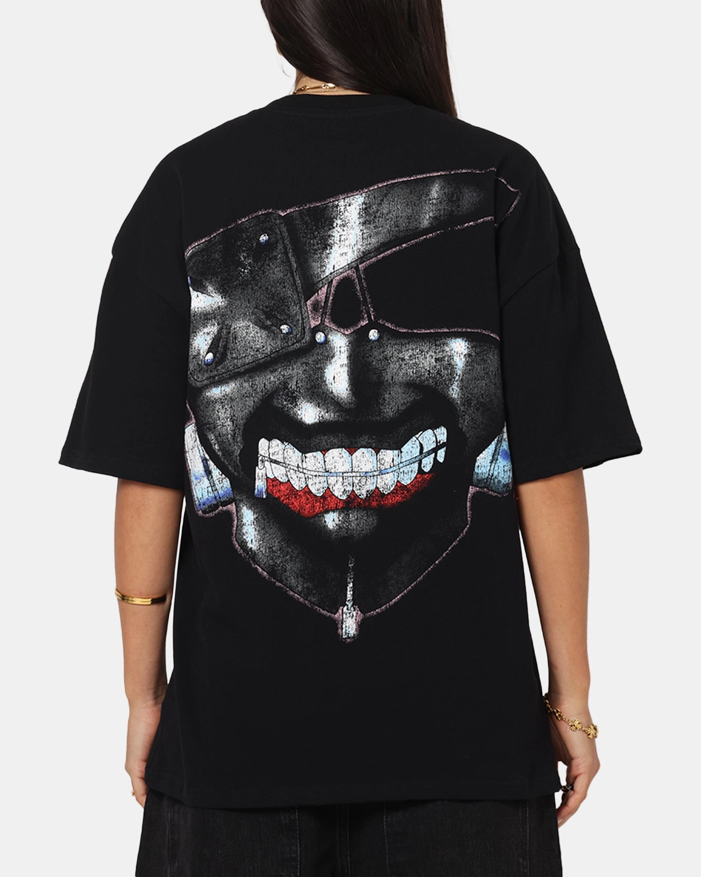 73 Studio X Tokyo Ghoul One Eyed Ghoul T-Shirt Black NonScratchyLining Quick Dry Fabric