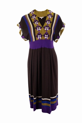 [WW17965] Kenzo | Midi Dress Crisp Silhouette Smooth Surface