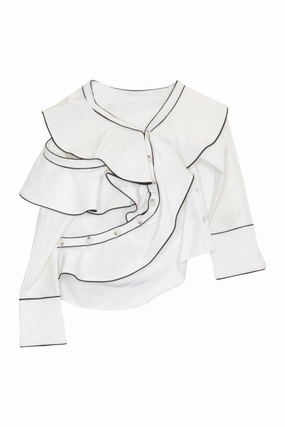 [WW23686] Self-Portrait | Shirt Shimmer Effect Layering Essential