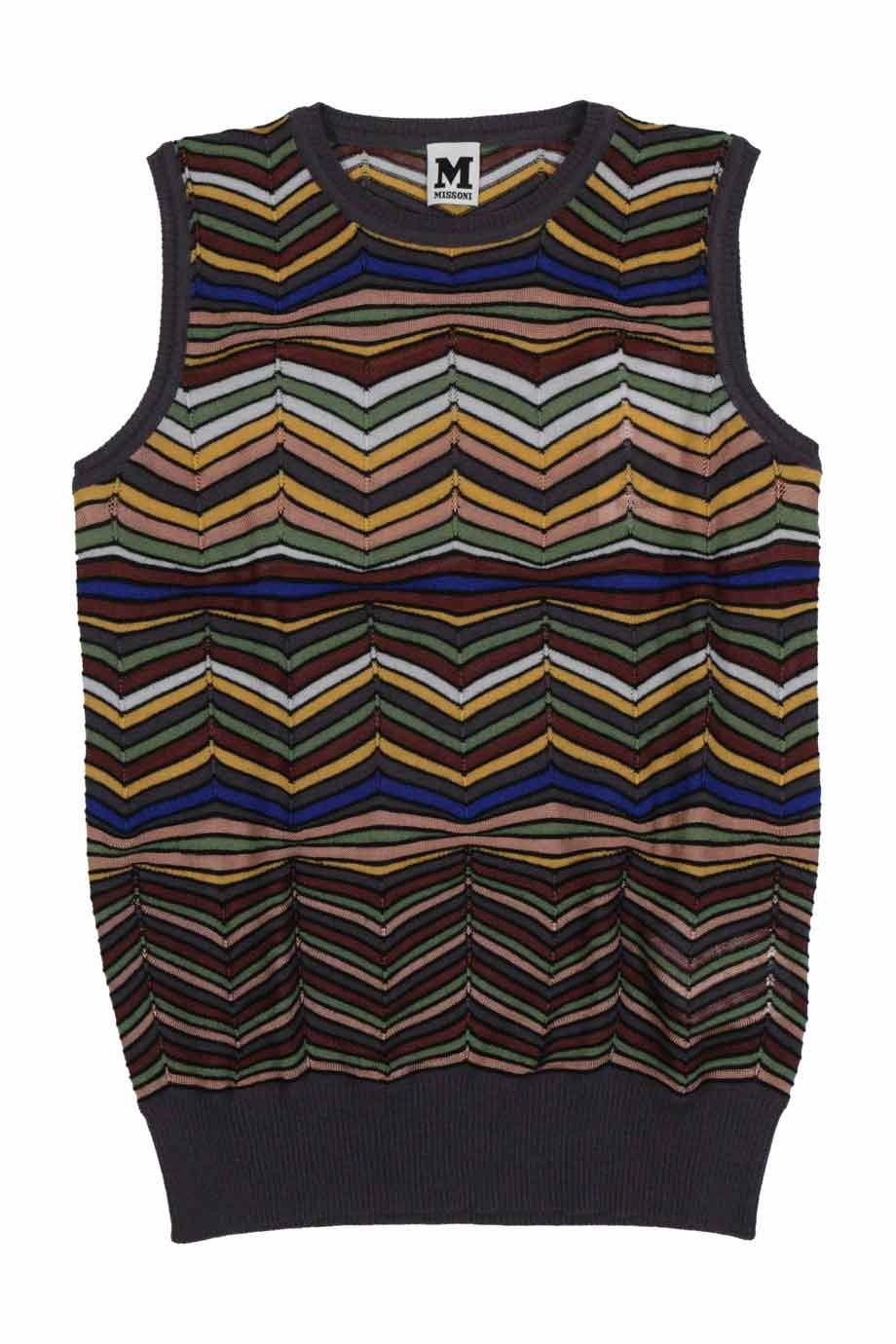 [WW24522] Missoni | Knitwear Contrast Trim Accent Cold Weather