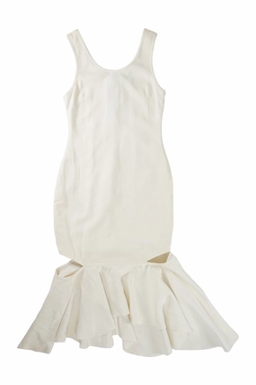 [WW30138] Givenchy | Midi Dress Satin Layers Effortless Fit Design