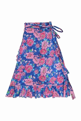 [WW32347] Loretta Caponi | Midi Skirt Hand Painted