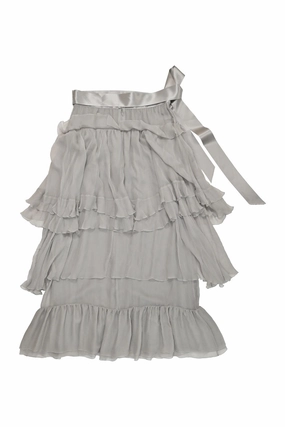 Easy Vibe ruffle trim [WW32961] Chanel | Midi Skirt