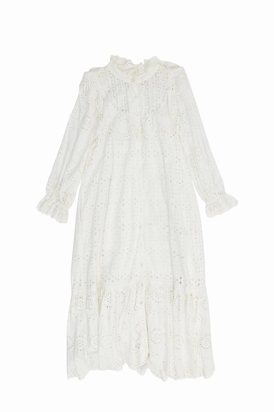 [WW33108] LoveShackFancy | Midi Dress Vintage Vibe Chill Detail