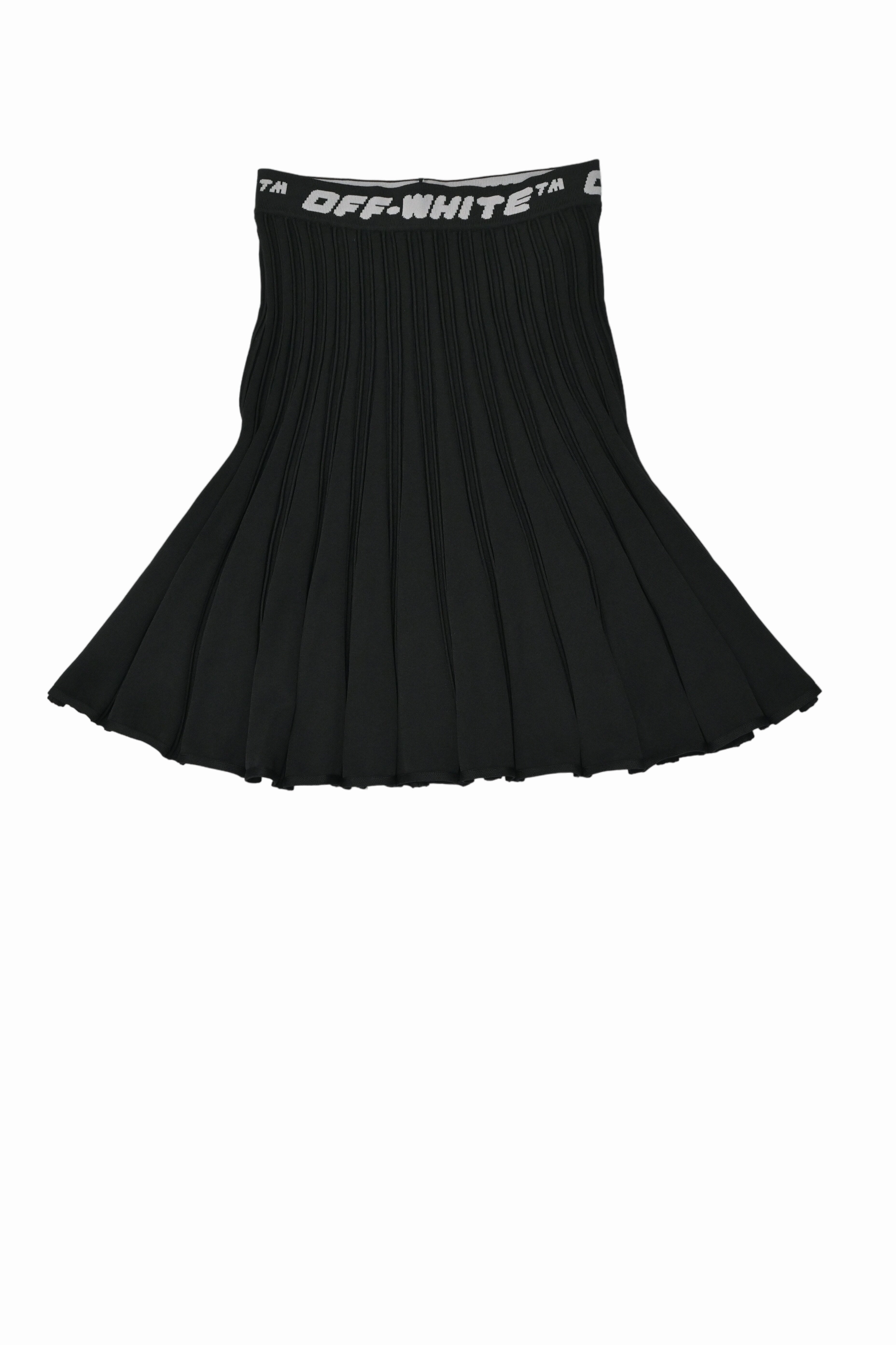 [WW34856] Off-White | knee Length Skirt Sleek Appeal Detachable Tie