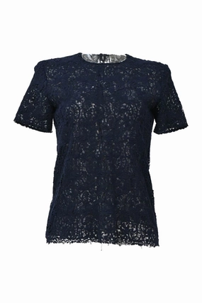 [WW35578] Nina Ricci | Short sleeve top VentilatedBackPanel Stain Repellent Coating