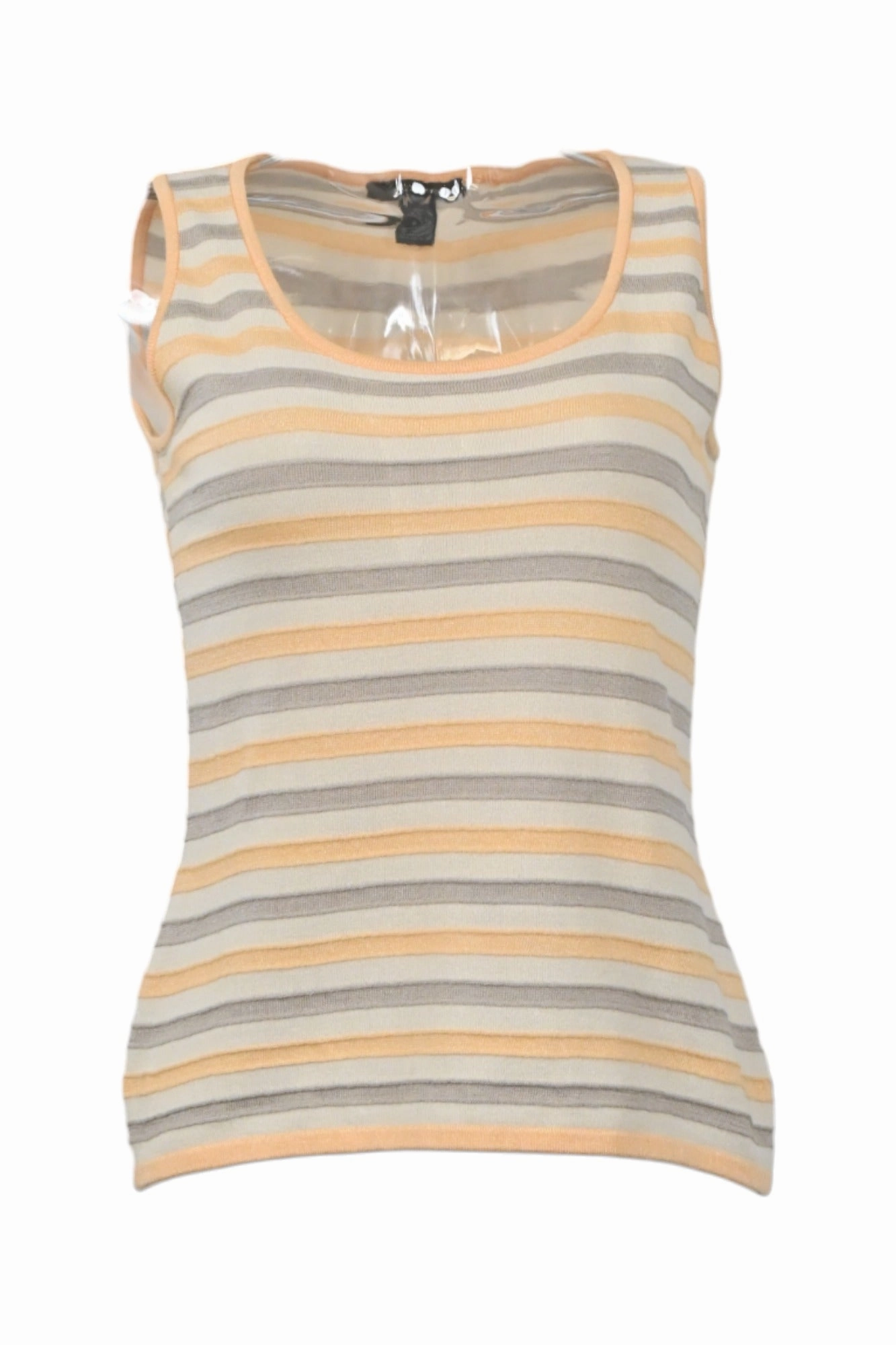 [WW36081] St. John | Sleeveless Top ReflectiveTrim PolishedFinish