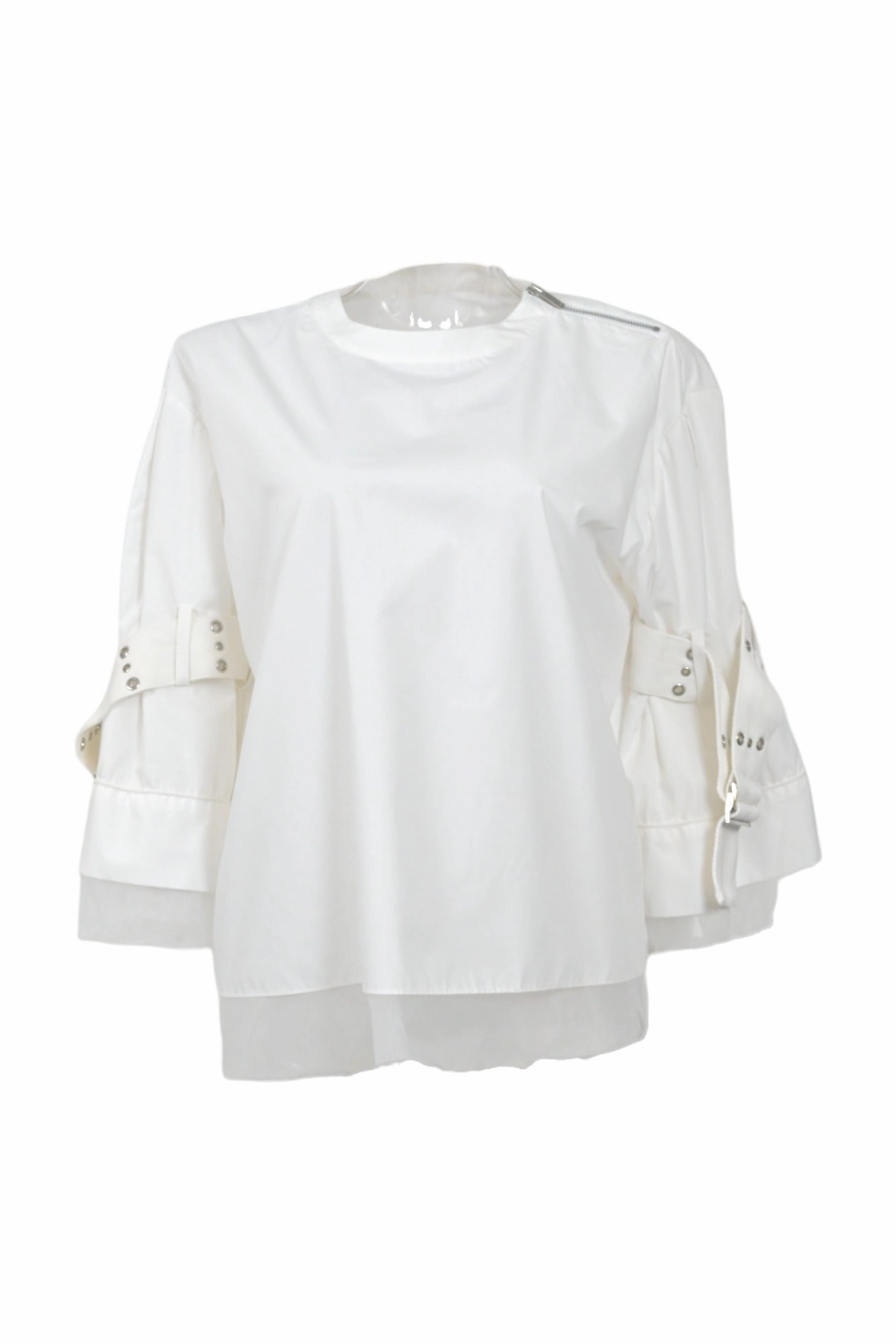 [WW36459] Sacai | Top Durable Reinforced Hem Relaxed Crew Neck Opening