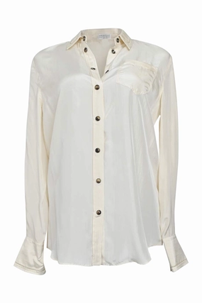 [WW36802] Brunello Cucinelli | Shirt Tall Option Geometric Print