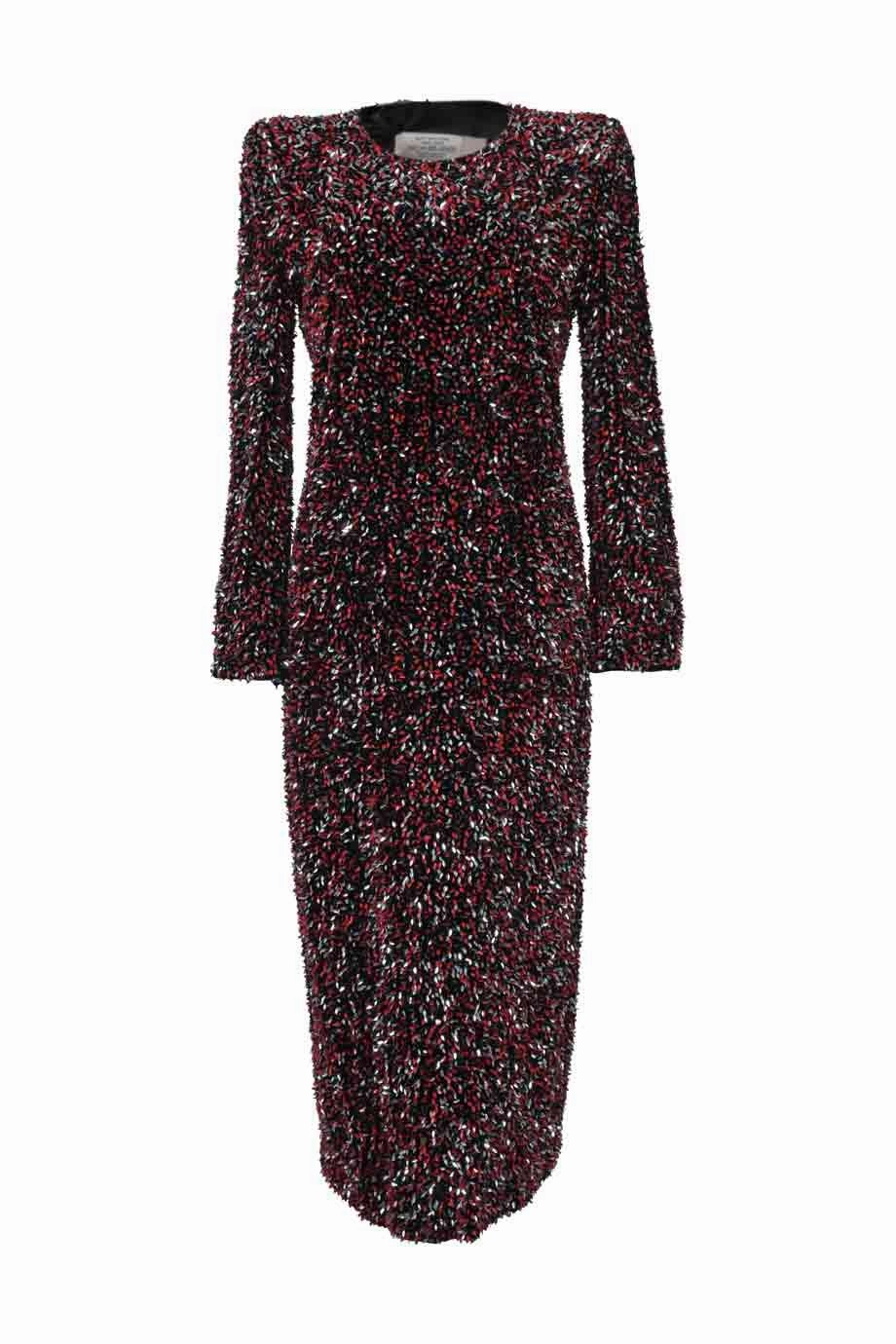 [WW37048] Dries Van Noten | Midi Dress Velvet-Touch