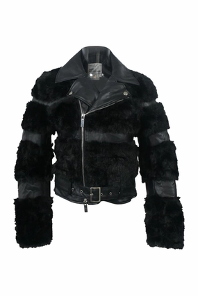 [WW37715] Noir Kei Ninomiya  | Leather Jacket Abrasion resistant