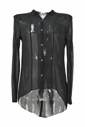 Smooth Cotton Blend Ribbed Trim [WW37761] Helmut Lang | Shirt