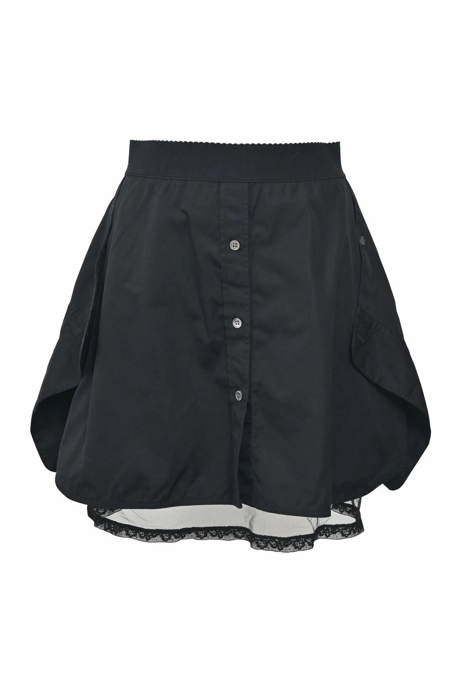 Mix Texture Elastic hemline [WW39240] Alexander Wang | Mini Skirt