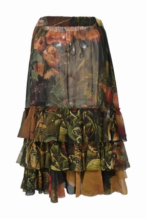 [WW41856] Comme des Gar?ons | Midi Skirt Gentle Comfort Fringe Detail