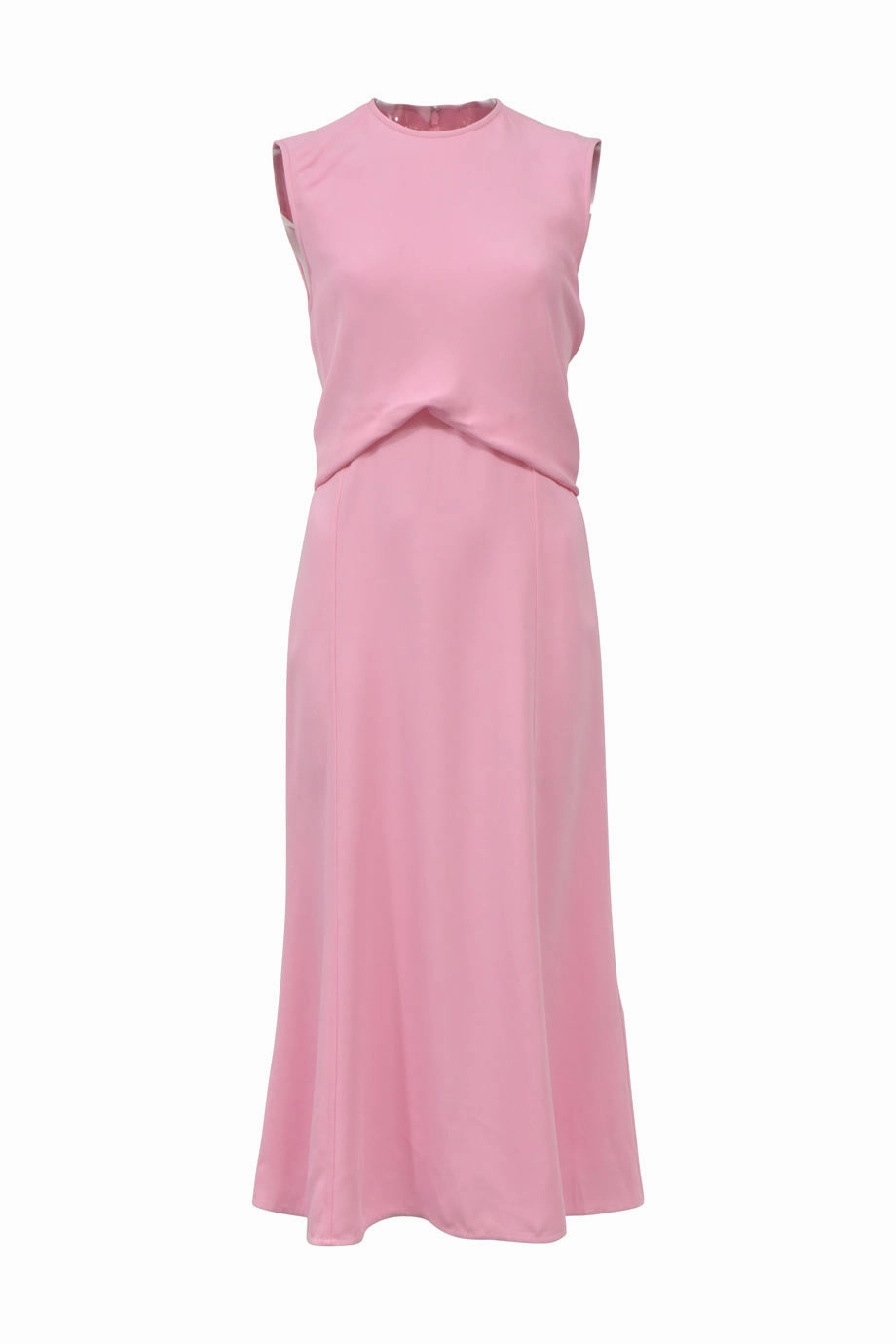 [WW44944] Victoria Beckham | Midi Dress Cool Comfort Sheer-Overlay