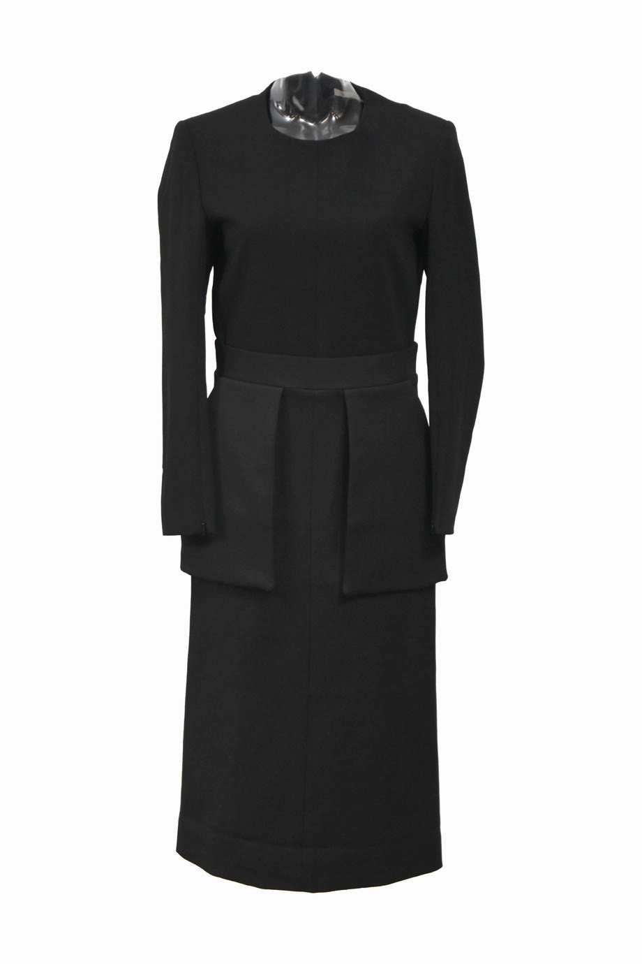 Contrast-Lining Petal Zone [WW45214] Celine | Knee Length Dress