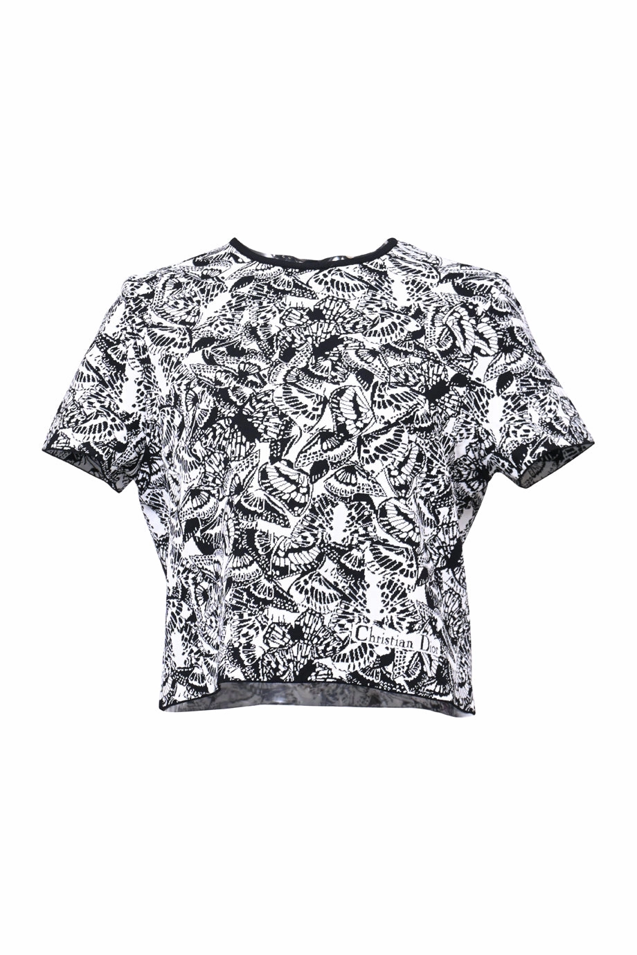 [WW49806] Christian Dior | Short sleeve top Interlock Weave Ribbed Hem Finish