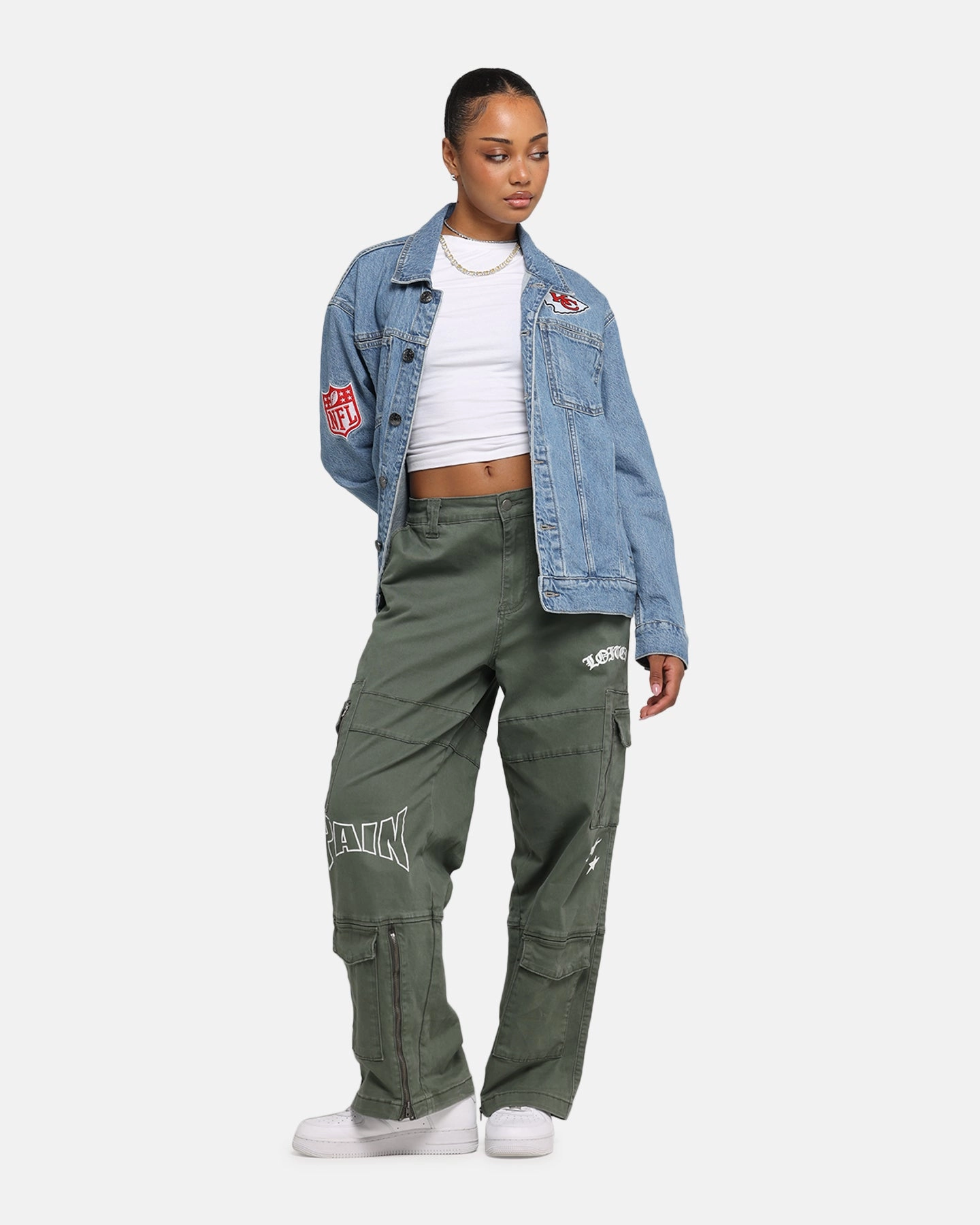 New Era Kansas City Chiefs NFL Denim Jacket Dark Blue TonalStitching