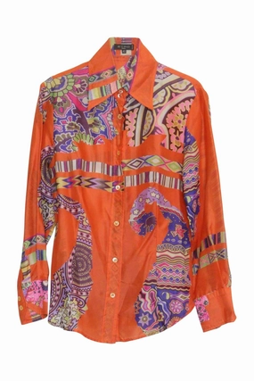 [WW23428] Etro | Shirt Flexible Knit Yoke Design