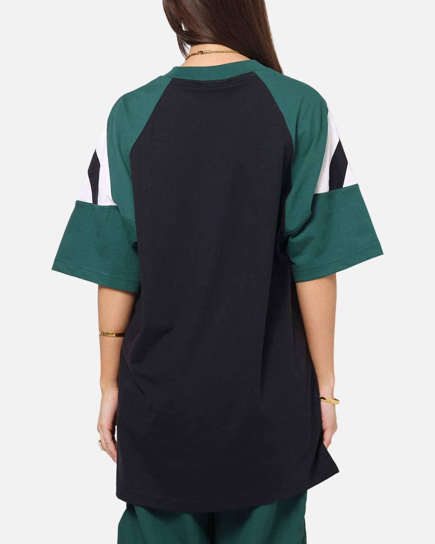 Adidas Archive Cutline T-Shirt Collegiate Green Layered Hem Reinforcement
