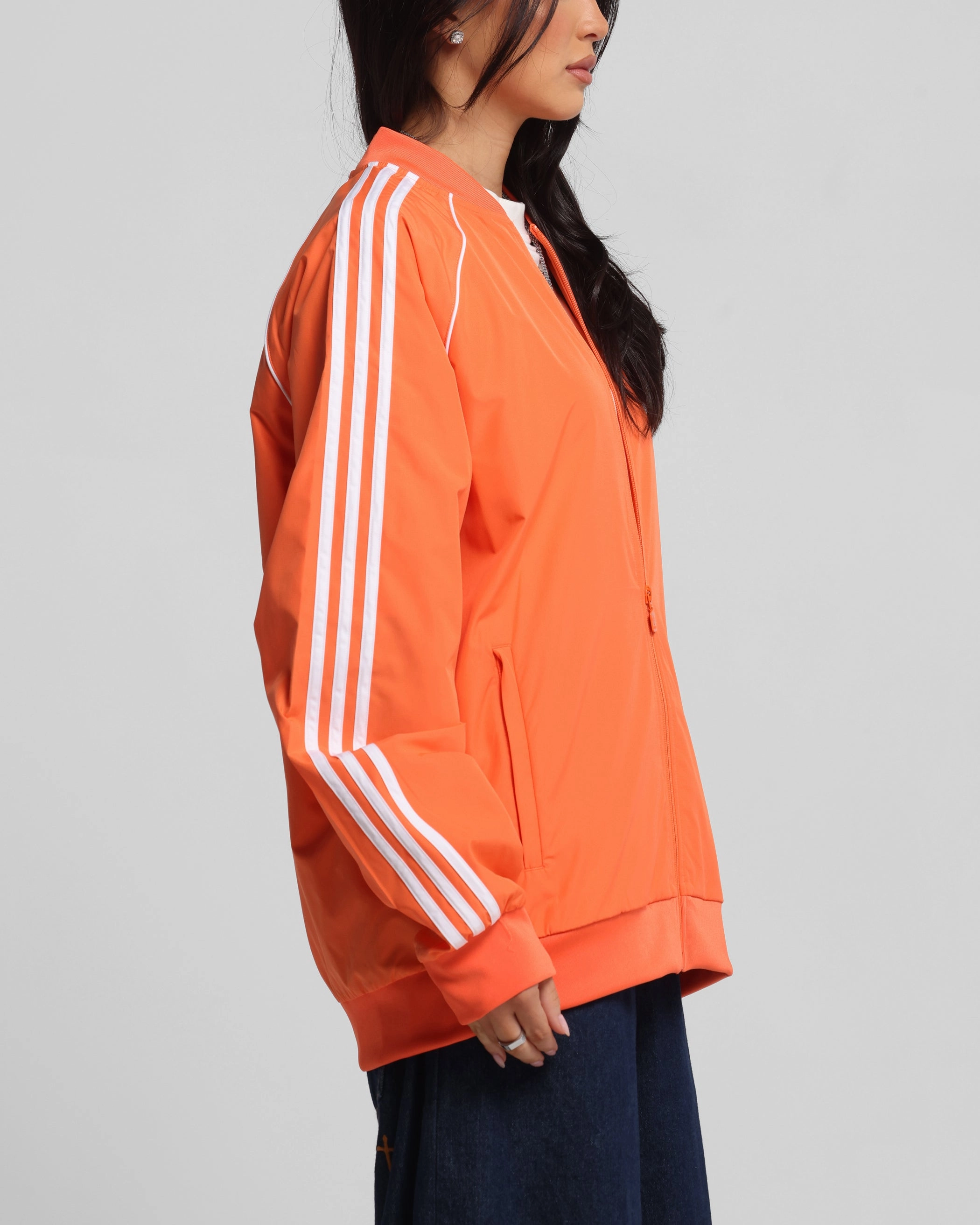 Glow In The Dark Accent Trim Fade Resistant Treatment Adidas Archive Track Jacket Orange