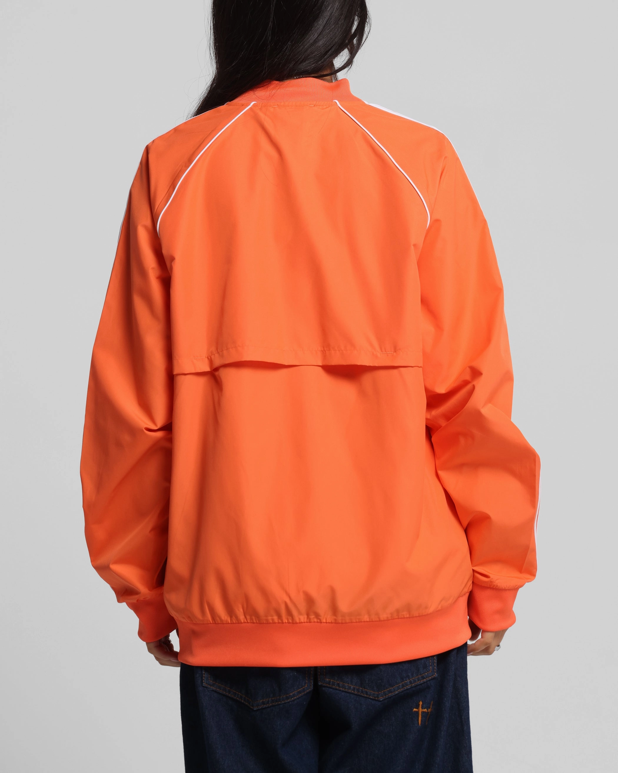 Stretch Knit Material Durable Interlock Stitch Adidas Archive Track Jacket Orange