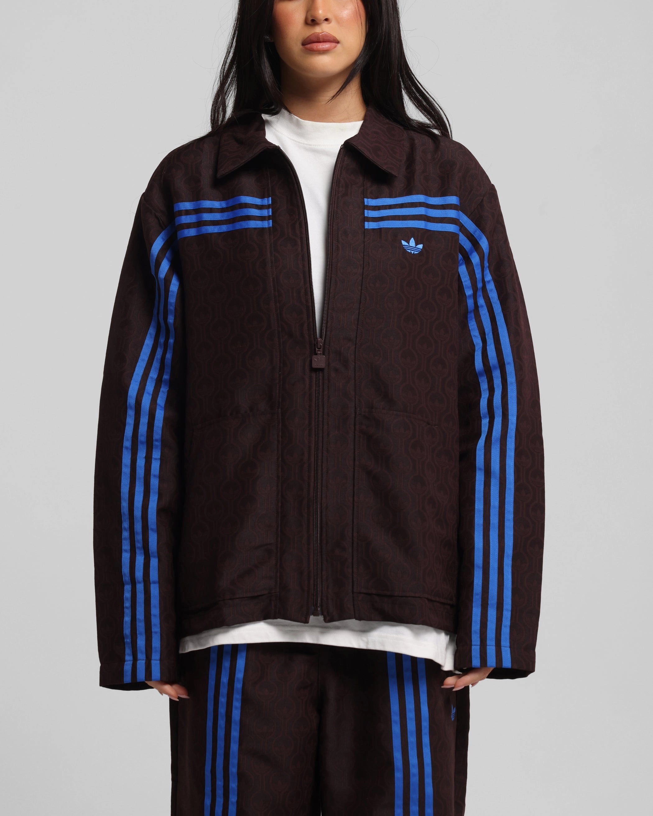 AntiStatic Coating Adidas Originals 70's Club Jacket Brown