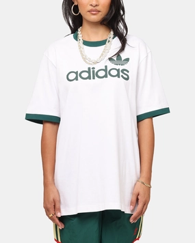 Stretchable Knit Adidas Simple T-Shirt White