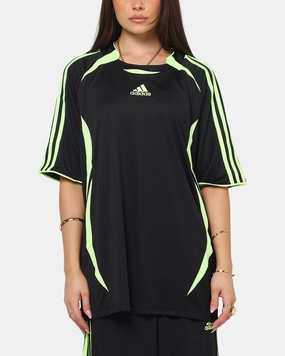 Adidas Teamgeist Adicolor T-Shirt Black/Green AdjustableClosure Adjustable Hem Toggles