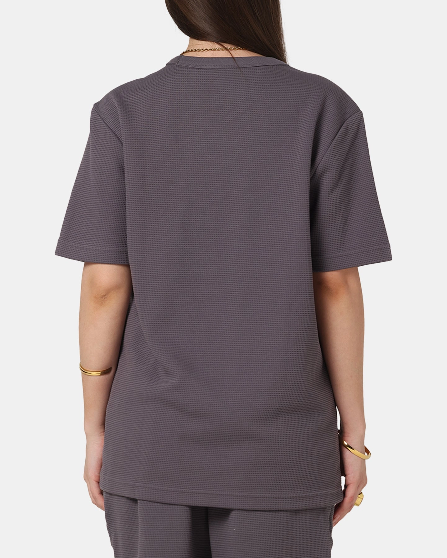 QuickDrying Basic Long Sleeve Adidas Trefoil Essentials Waffle T-Shirt Grey Strata