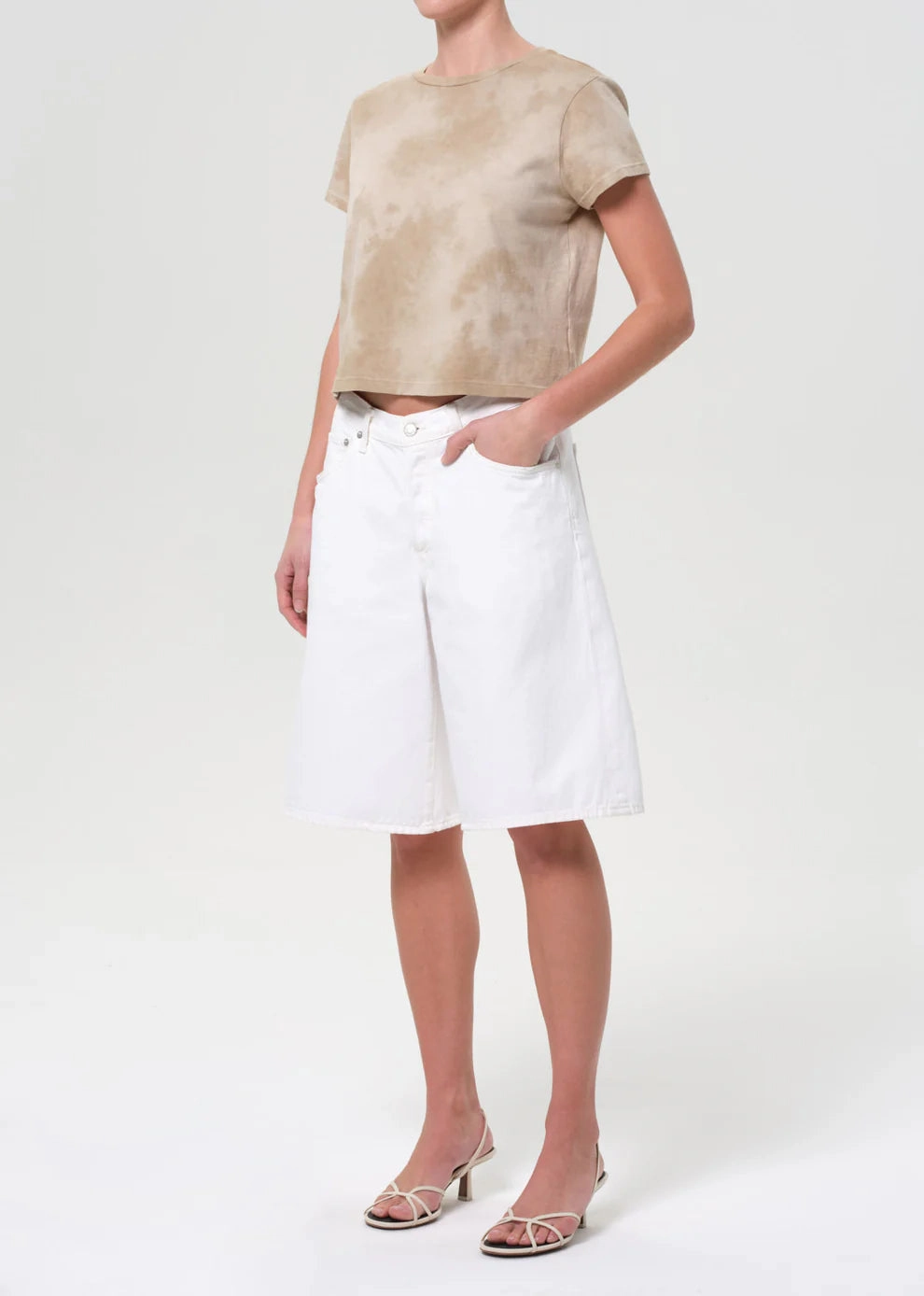 Adine Shrunken Tee in Plume Eco Friendly Blend Comfortable Cut