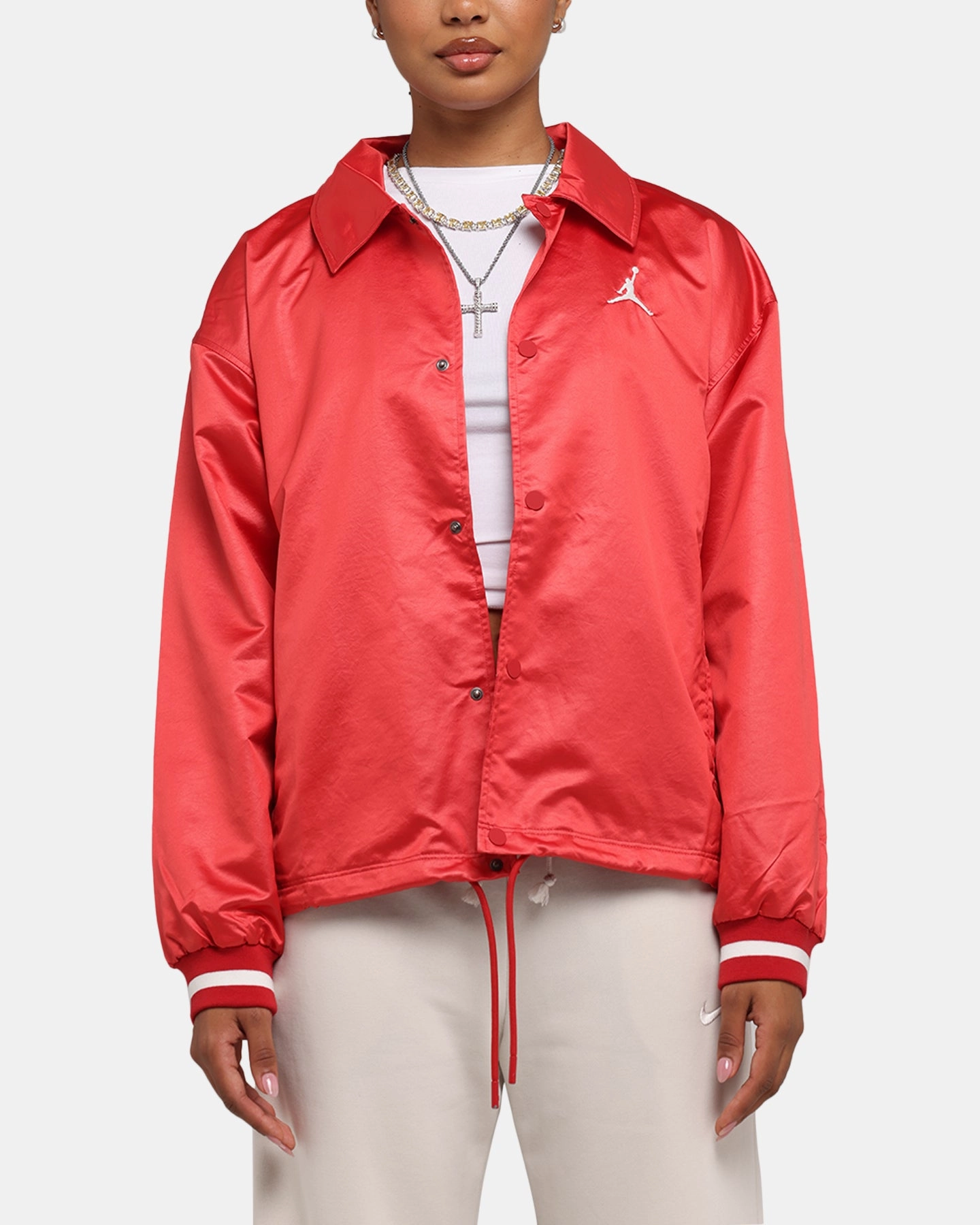Jordan Women's Coaches Jacket Varsity Red AntiStatic Treatment