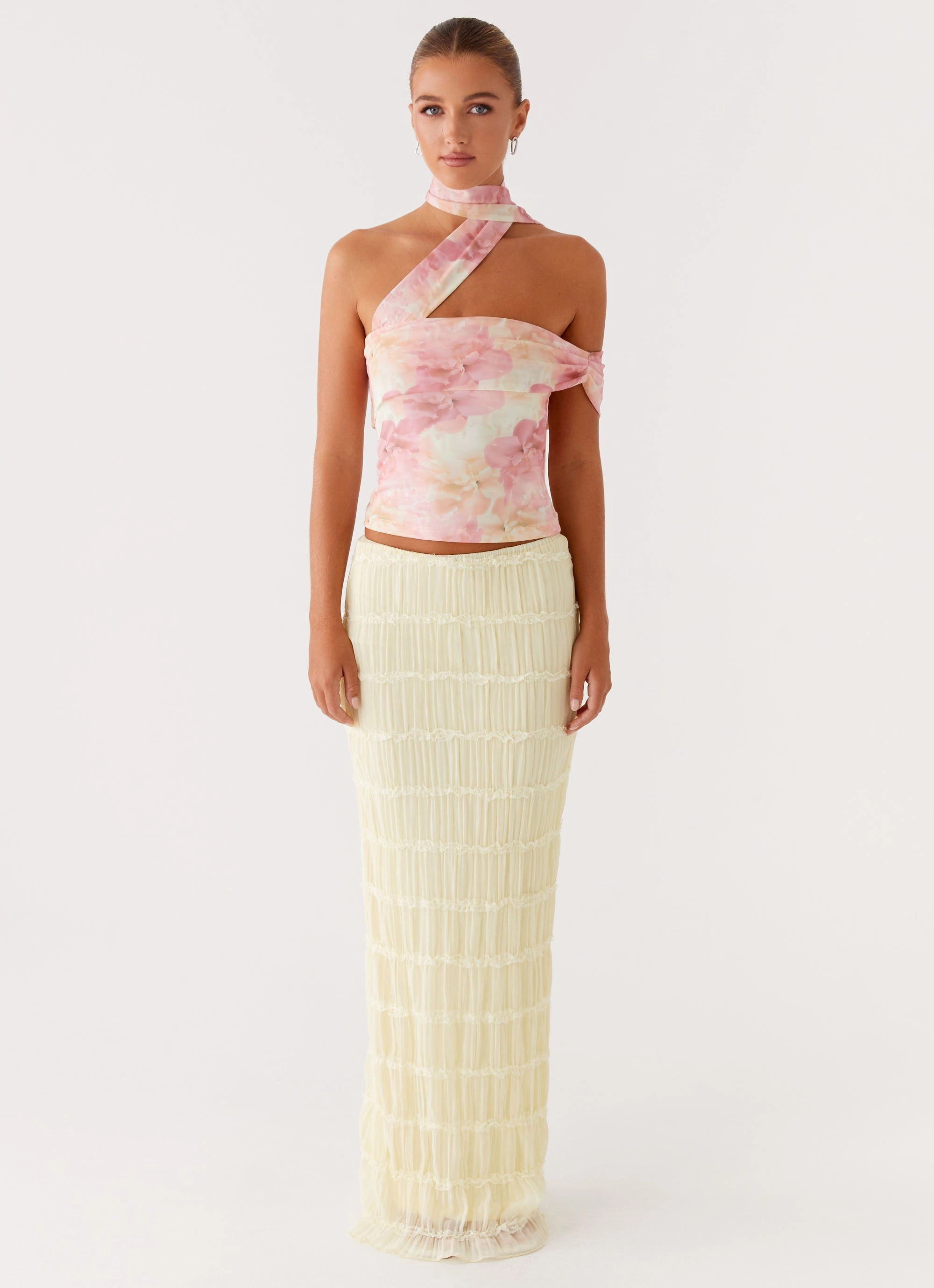 Christal Scarf Top - Floral Print FlexibleMobility UVProtective Coating