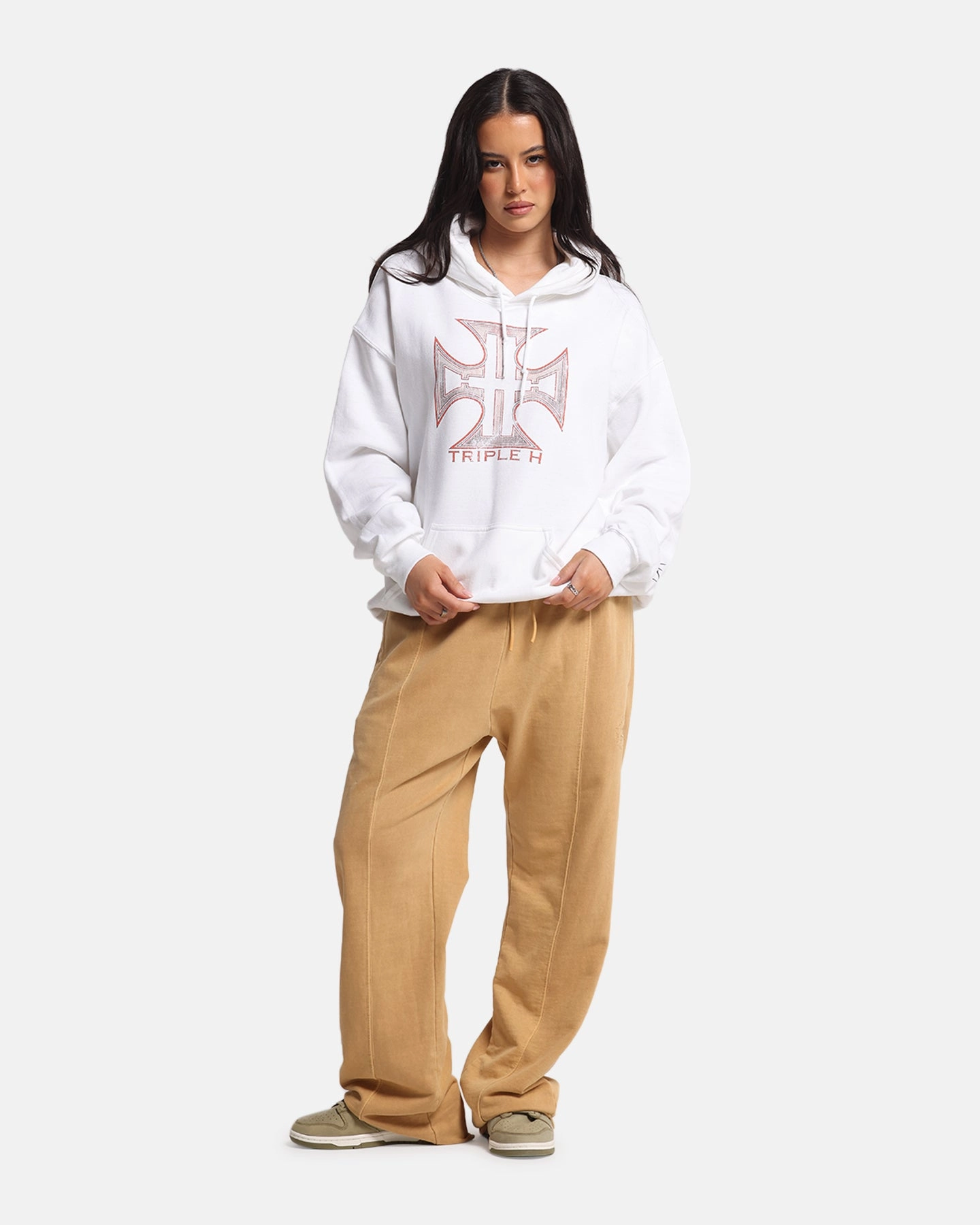 Compact Weave Fabric Culture Kings X WWE Triple H Wrestlemania XLI Premium Hoodie White