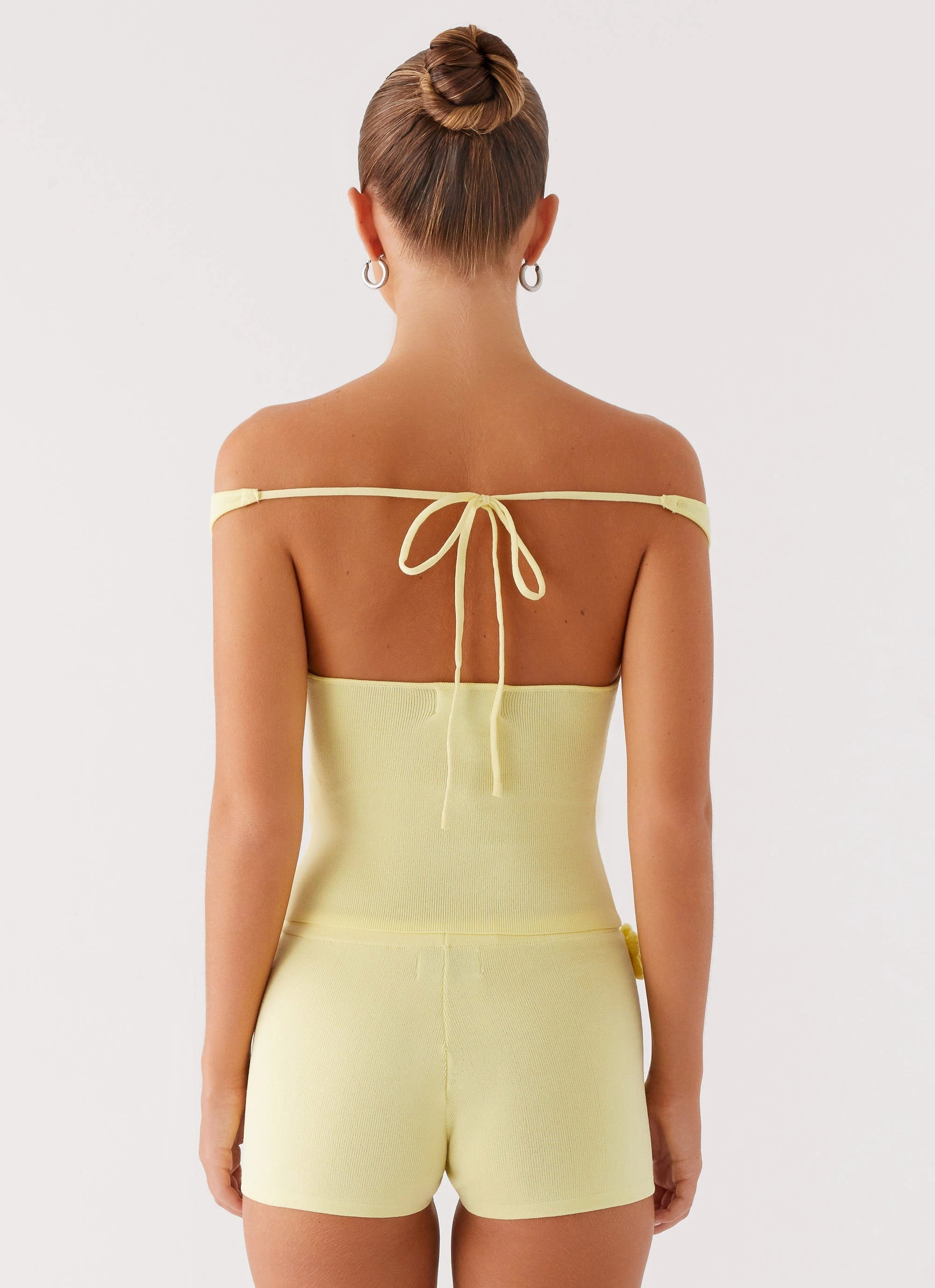 Aliah Knit Top - Yellow StretchableKnit