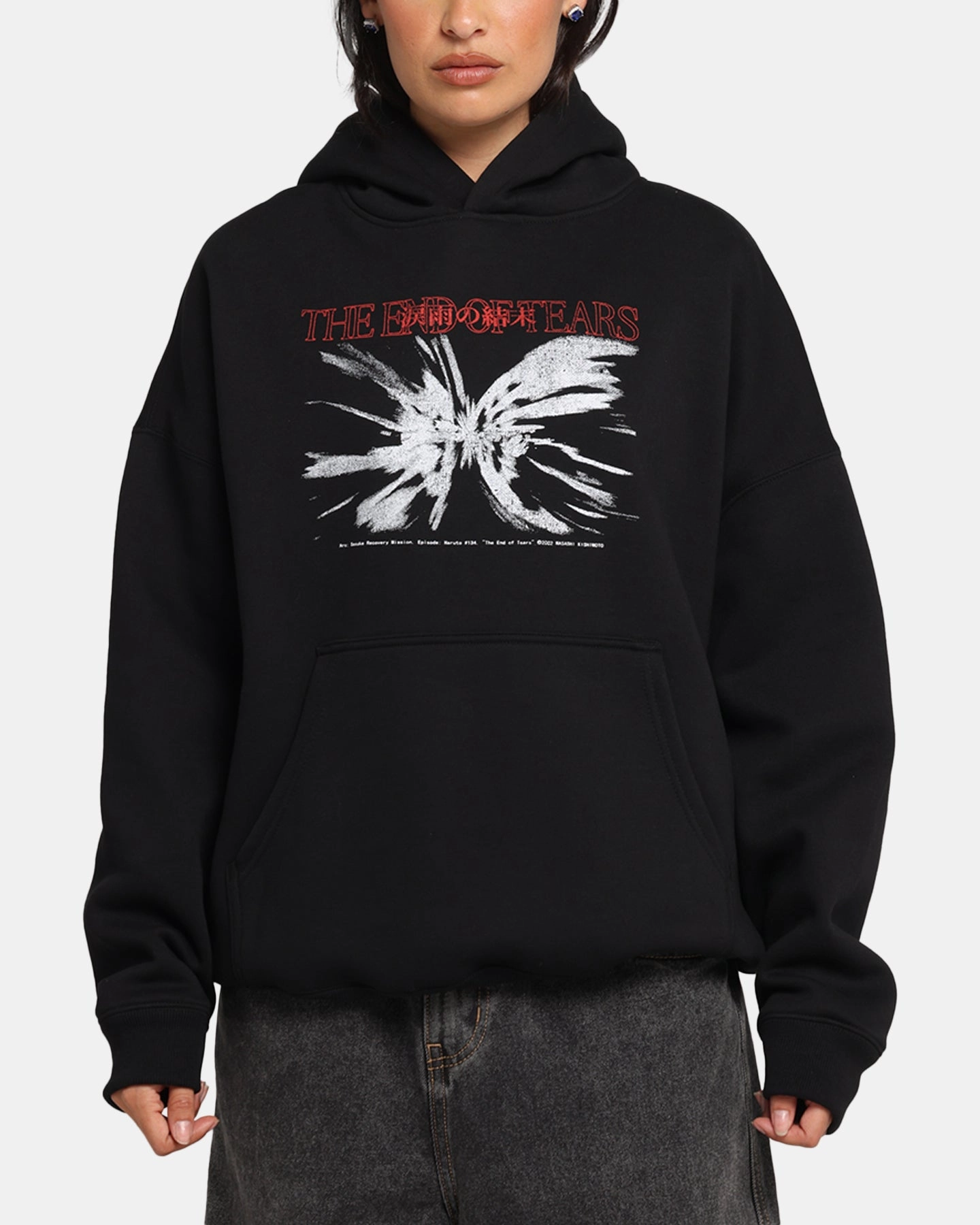 73 Studio X Naruto The End Of Tears Premium Hoodie Black TearResistant NoTagLabel