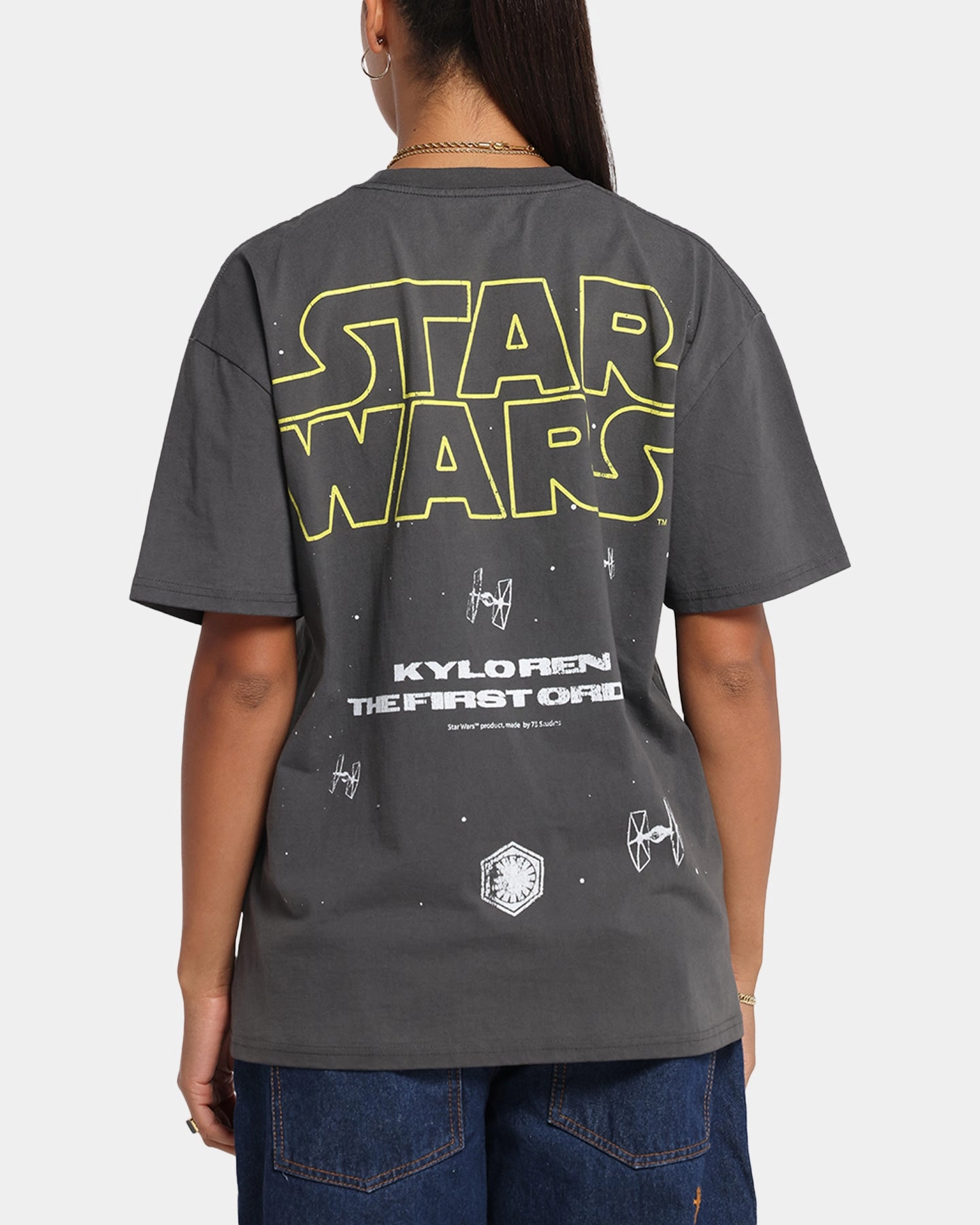 73 Studio Star Wars Order 66 Vintage T-Shirt Black Wash Stretch Blouse