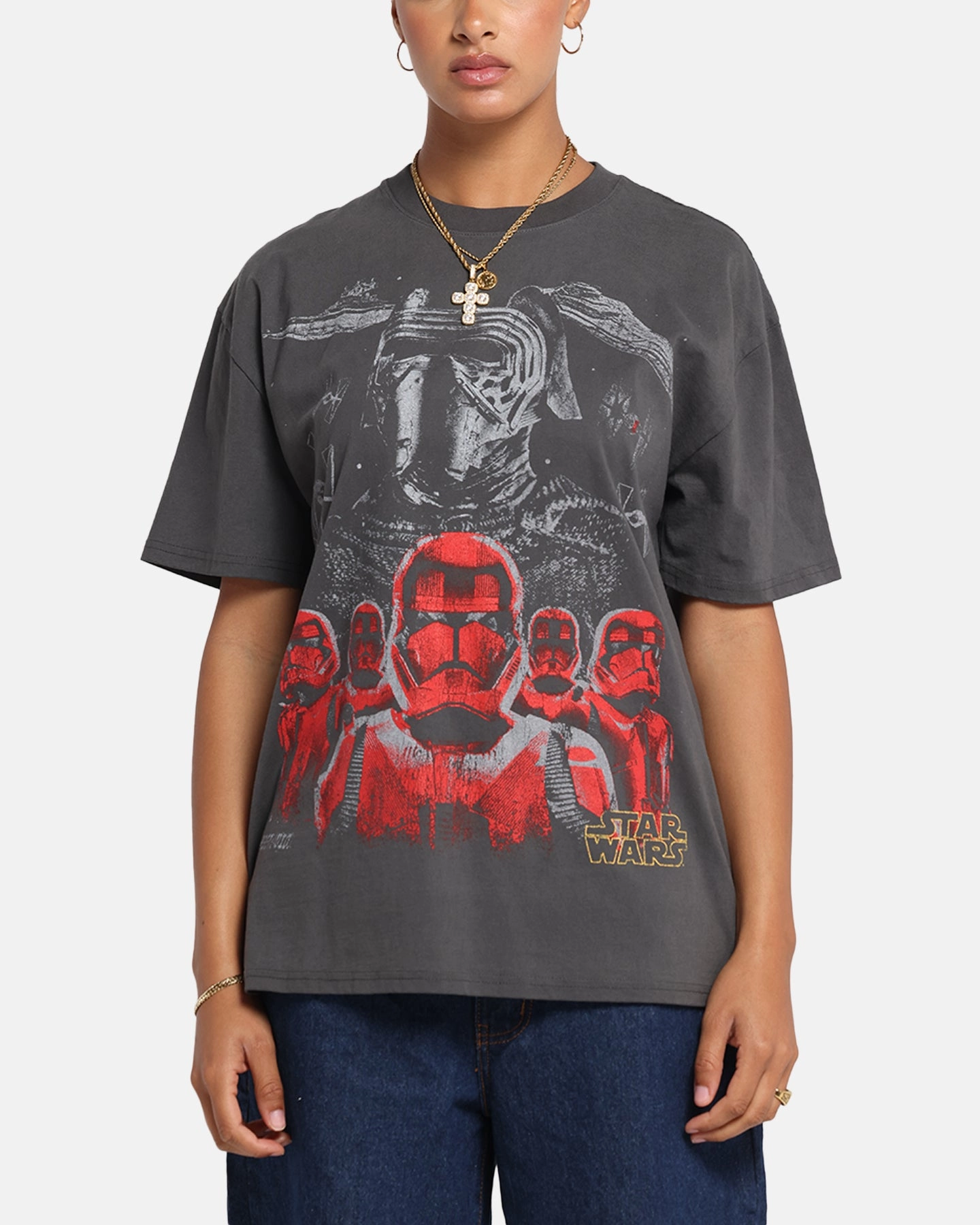 73 Studio Star Wars Order 66 Vintage T-Shirt Black Wash Trendy Look