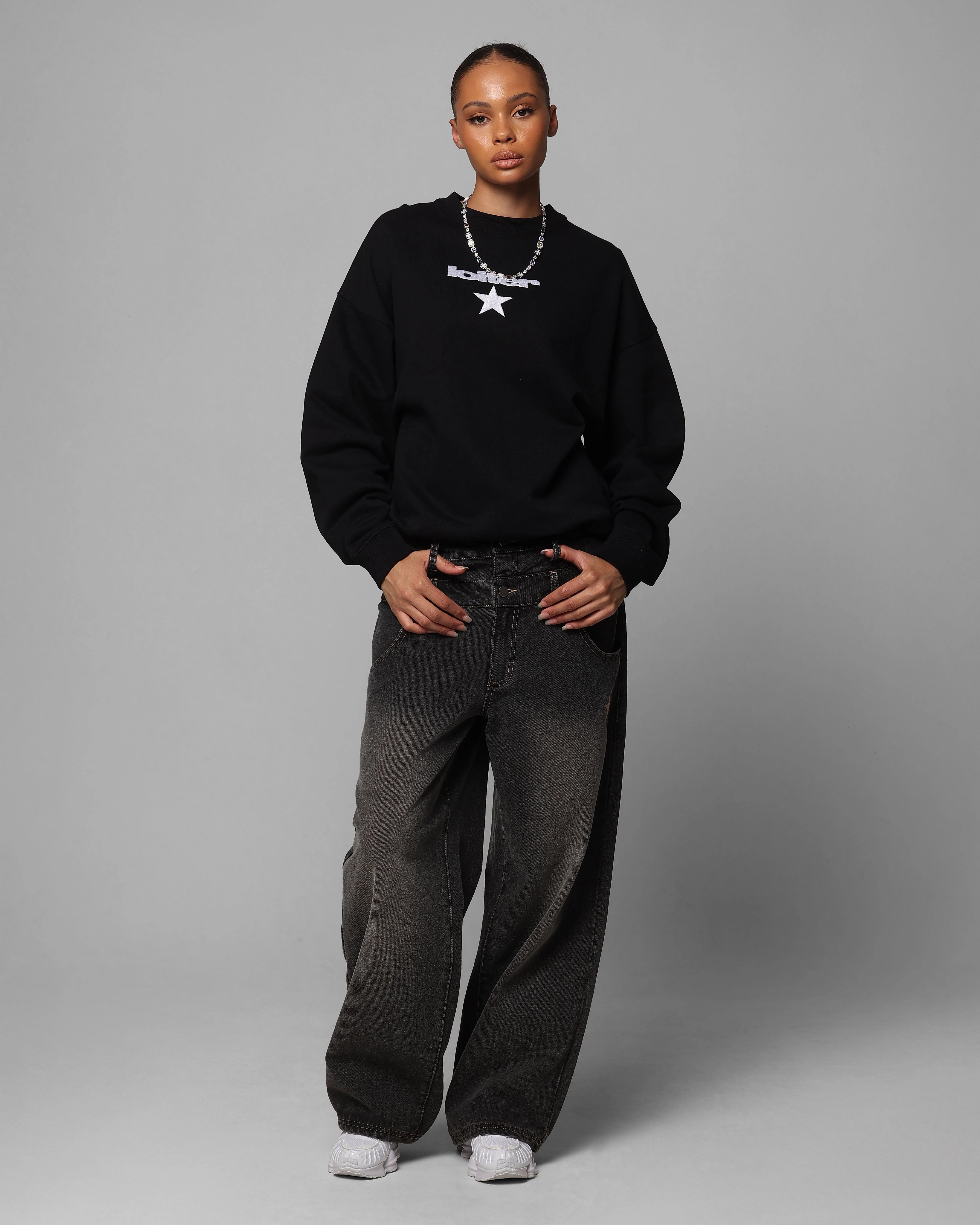 Formal Wear Loiter Premium Essentials Crewneck Black