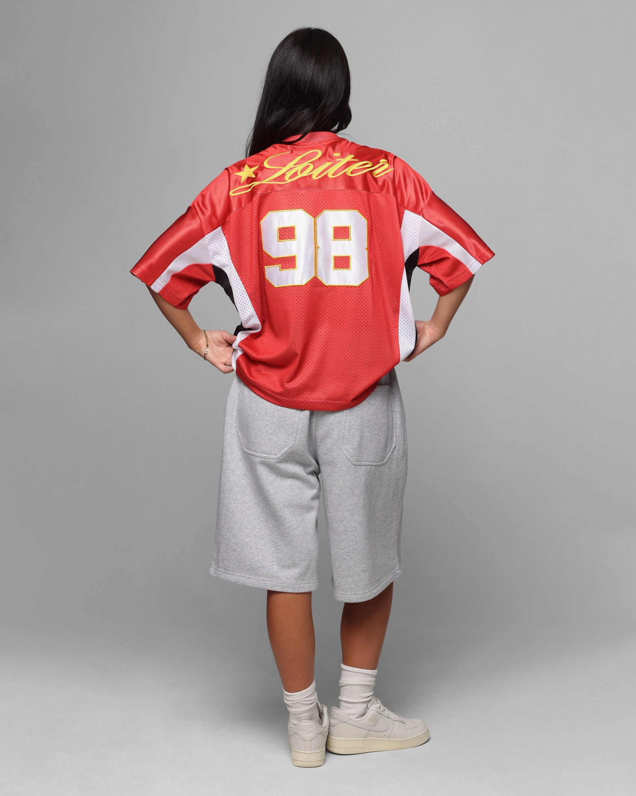 Loiter End Zone Jersey Red LowMaintenance MinimalistCut