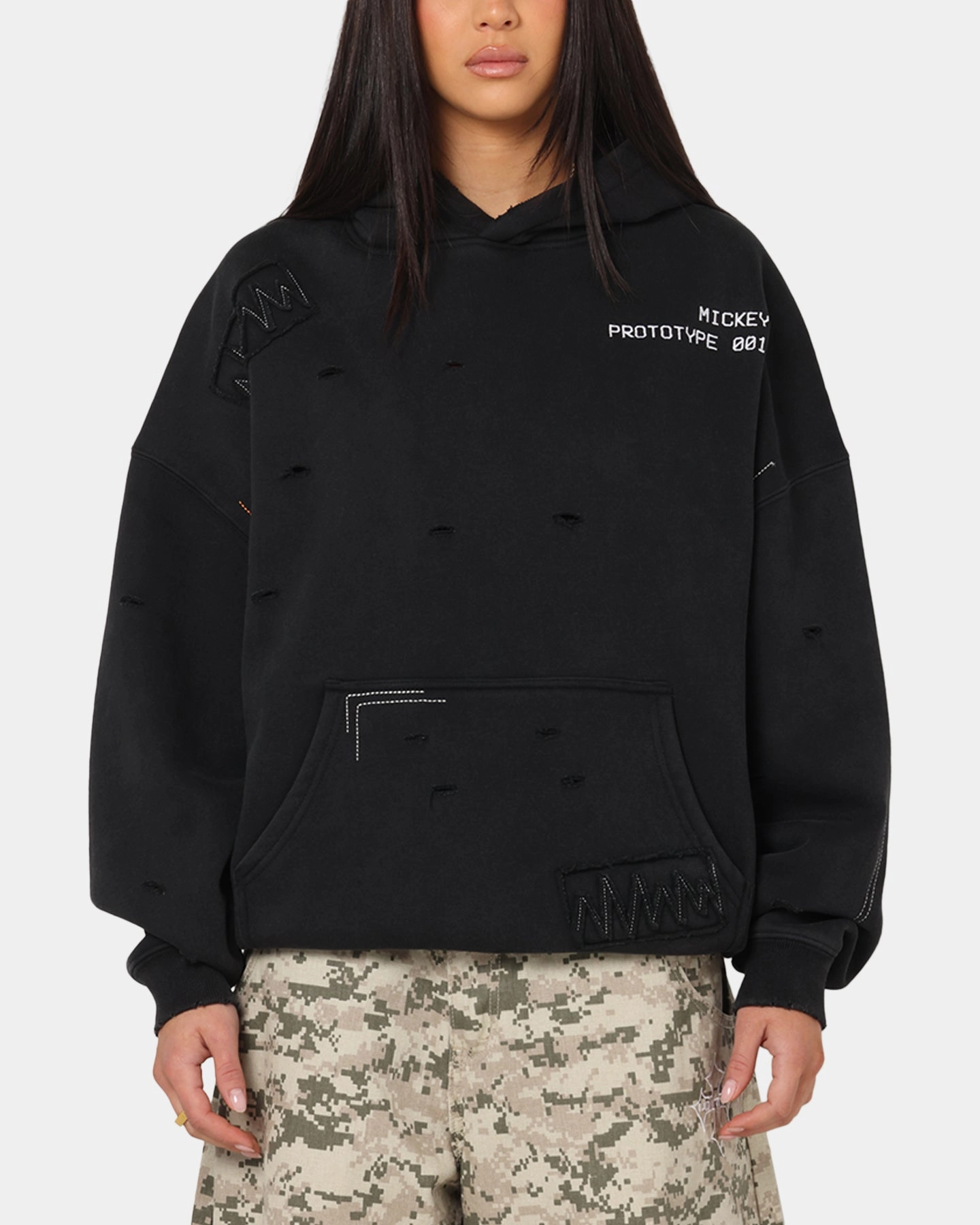 American Thrift Disney Mickey Prototype 001 Hoodie Black Temperature Regulating Textile